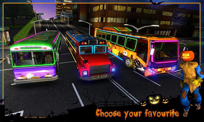 Halloween Party Bus Driver 3D_截图_3
