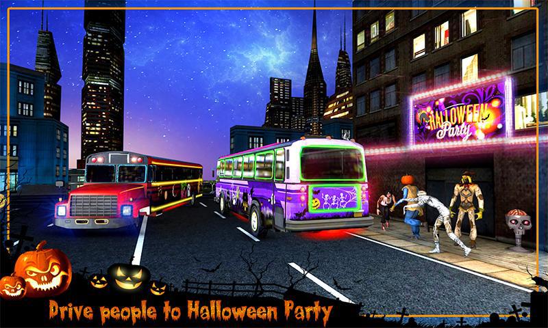 Halloween Party Bus Driver 3D_截图_4