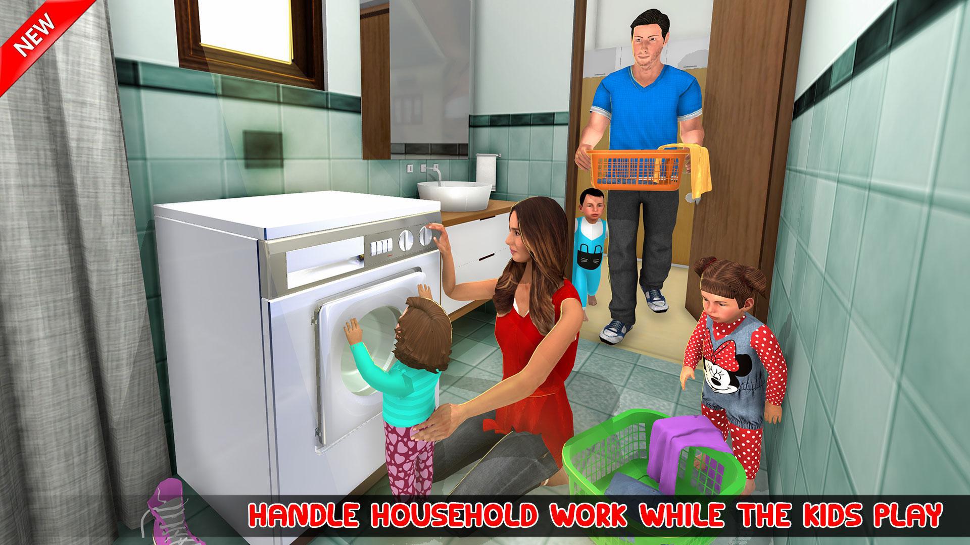 New Mother Baby Triplets Family Simulator_截图_3