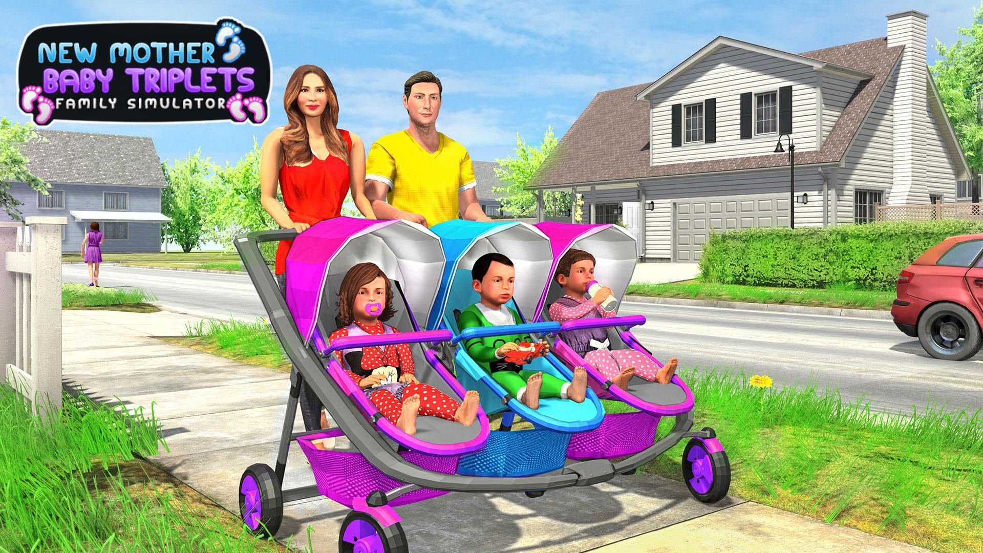 New Mother Baby Triplets Family Simulator_截图_5