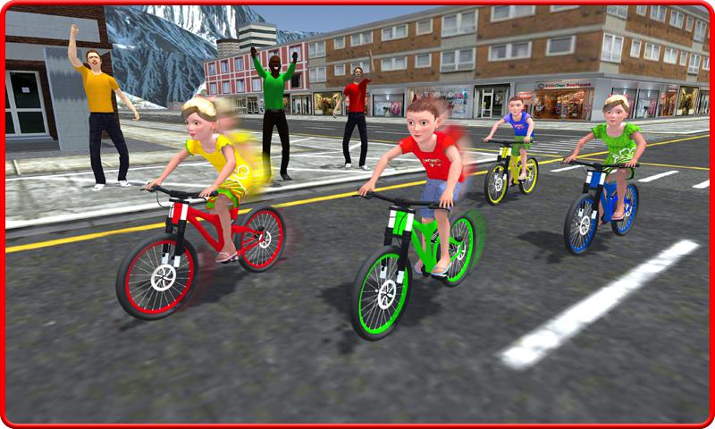 Kids Bicycle Rider Street Race_截图_3
