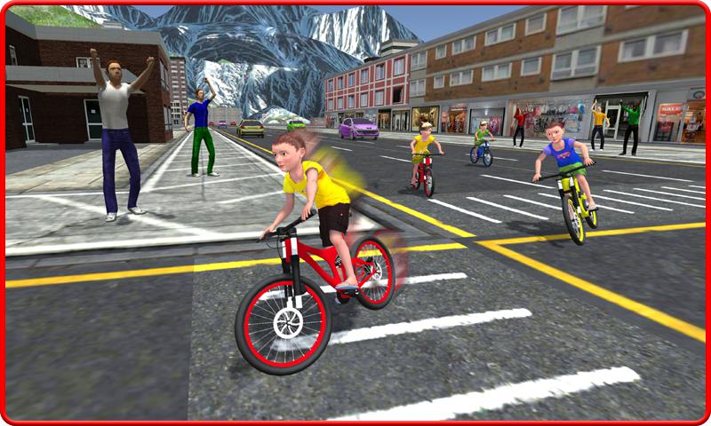 Kids Bicycle Rider Street Race_截图_4