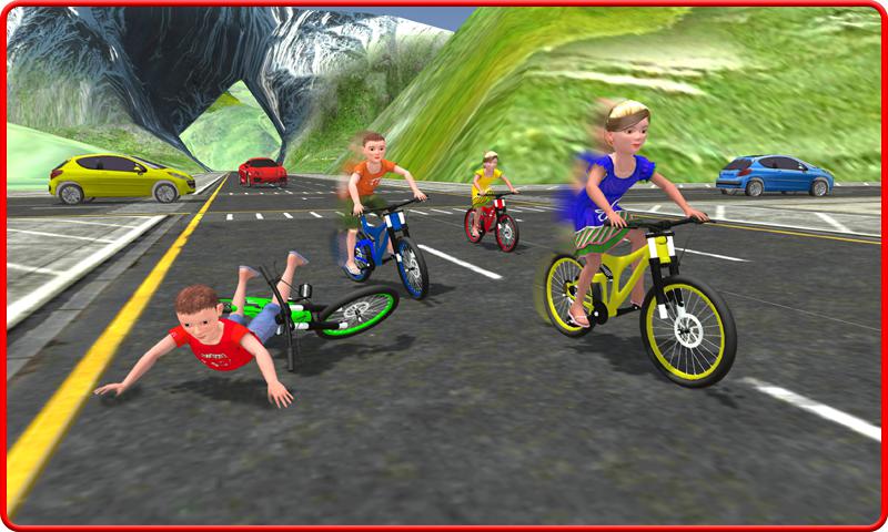 Kids Bicycle Rider Street Race_截图_5