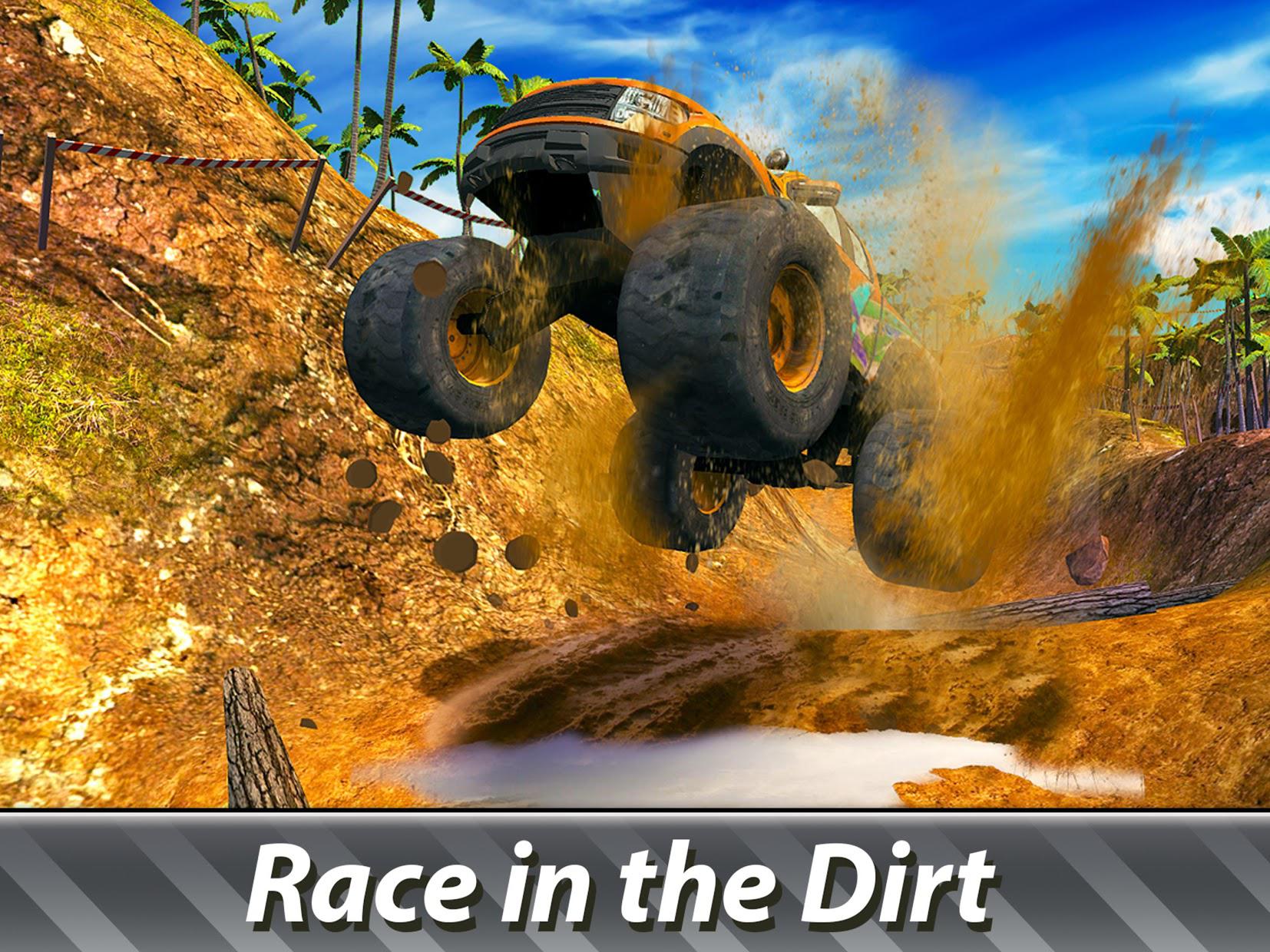 怪物卡车泥土拉力赛 - 艰难的越野赛!