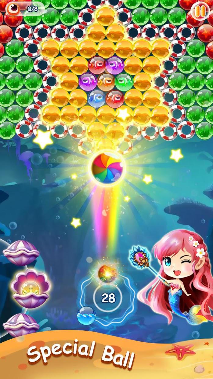 Mermaid Bubble Shooter Ball Pop: Fun Game For Free