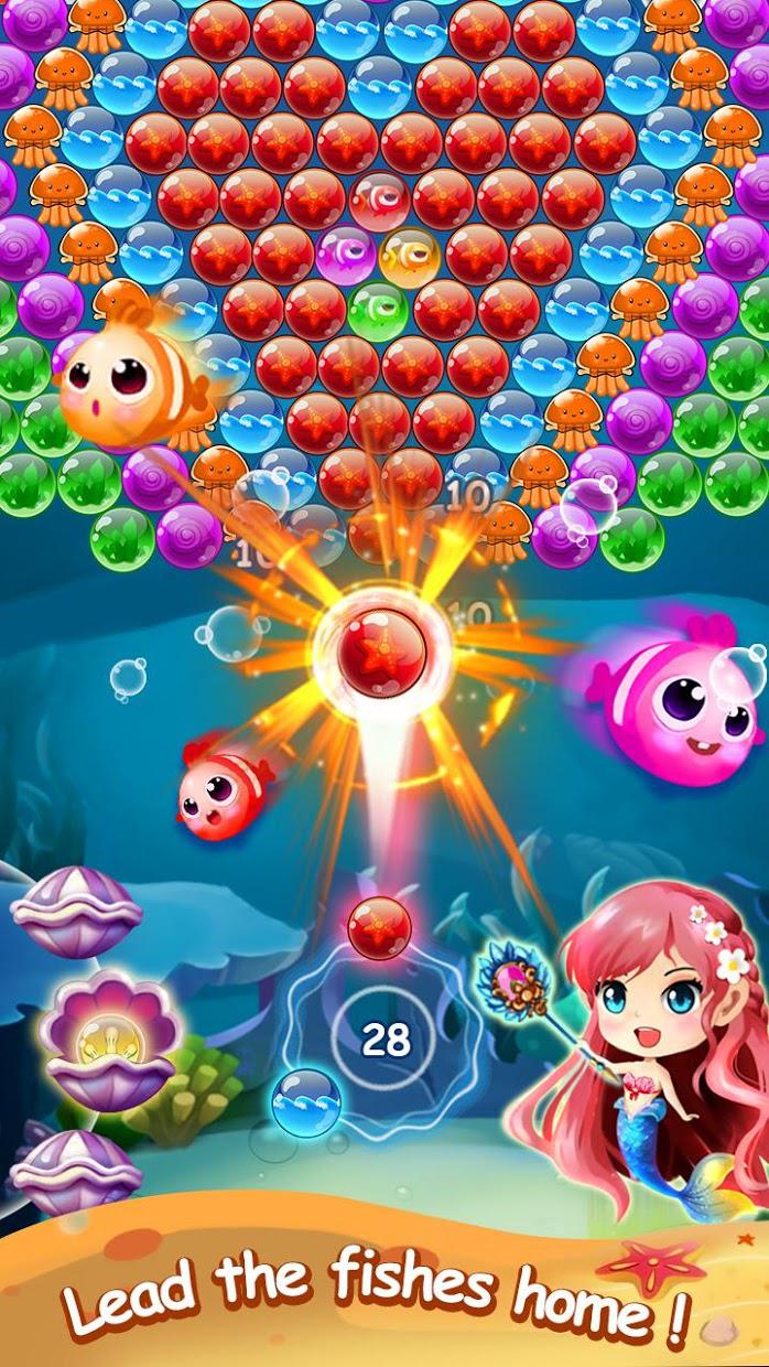 Mermaid Bubble Shooter Ball Pop: Fun Game For Free_游戏简介_图2