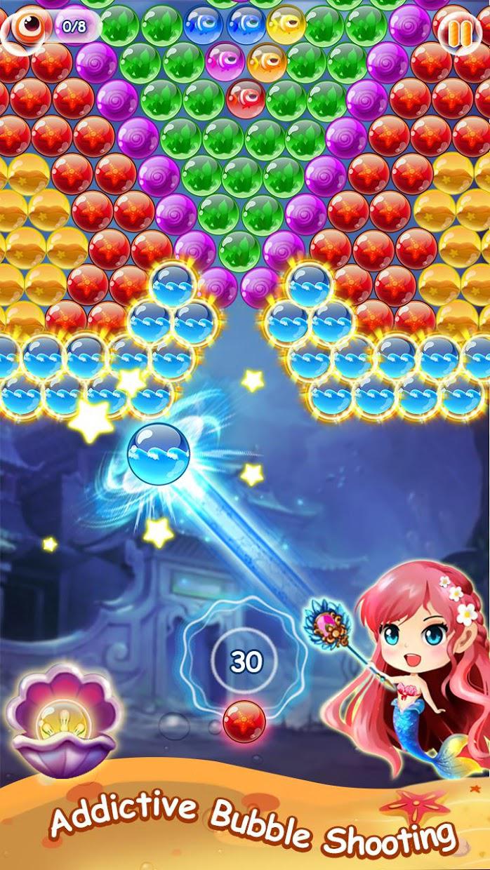 Mermaid Bubble Shooter Ball Pop: Fun Game For Free_截图_4