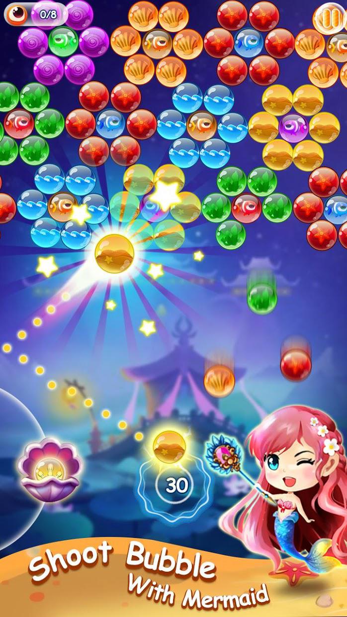 Mermaid Bubble Shooter Ball Pop: Fun Game For Free_截图_5
