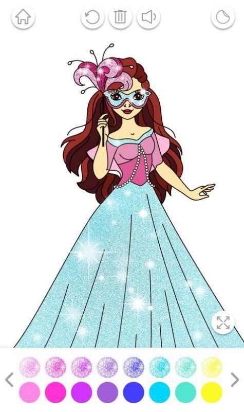Little Mermaid Princess Coloring Pages For Kids_截图_5