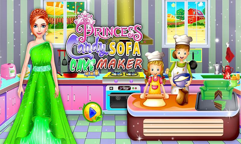Princess Sofa Cake Maker Game: Kitchen Doll Chef
