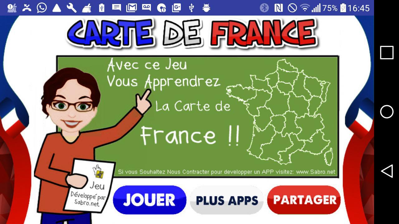 Carte de France Jeu