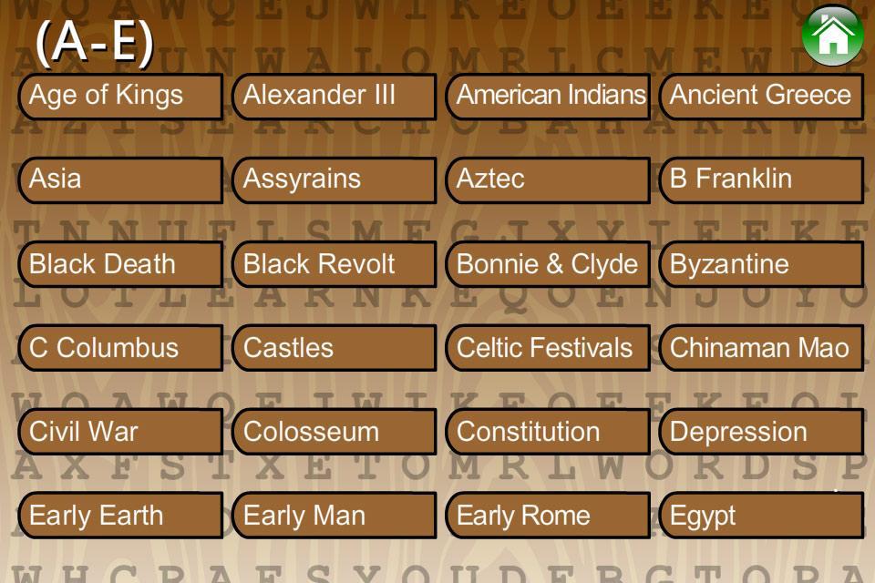 Word Search World History_截图_3