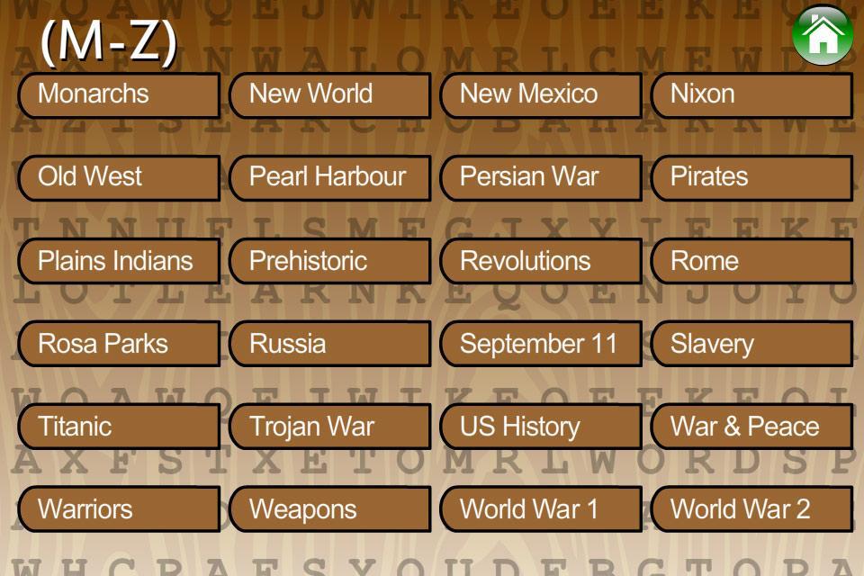Word Search World History_截图_5