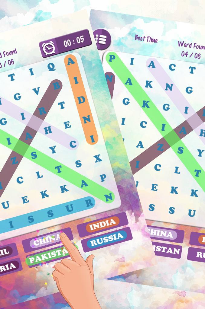 Word Search Country Names_截图_3