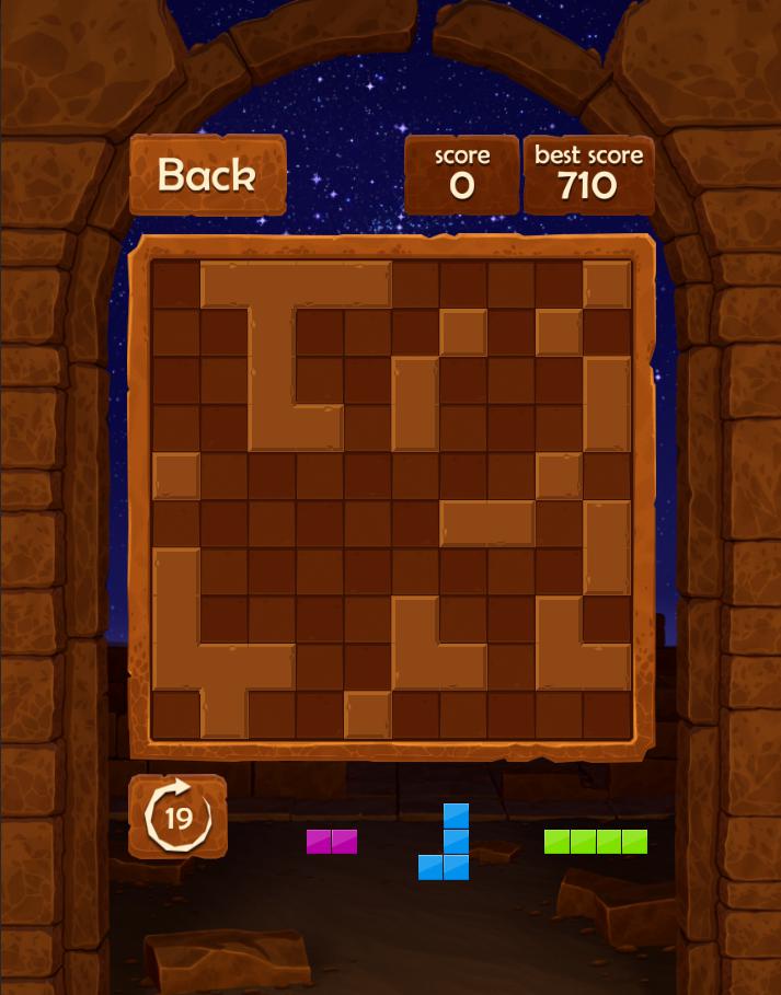 Block Puzzle Night in Egypt: Block Tiles game mode_截图_6
