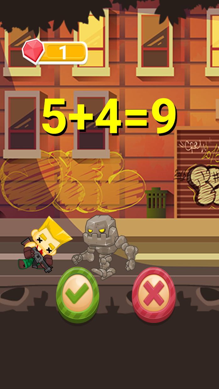 孩子战士战斗机的数学游戏_截图_3