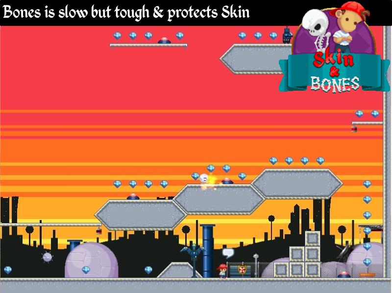 Skin and Bones - retro style platform game_游戏简介_图4