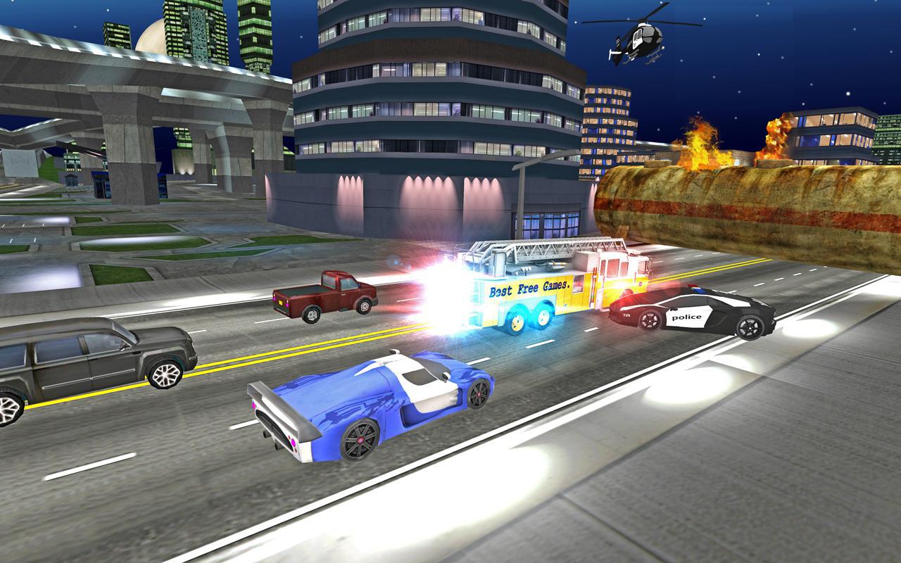 Fire Truck Rescue Driving Sim 3D_截图_4