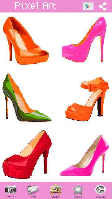 Coloring Book 2019 Girl Shoes Pixel Art_游戏简介_图2