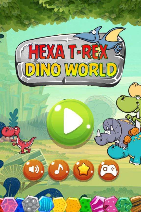 Hexa Puzzle T-rex Dino World