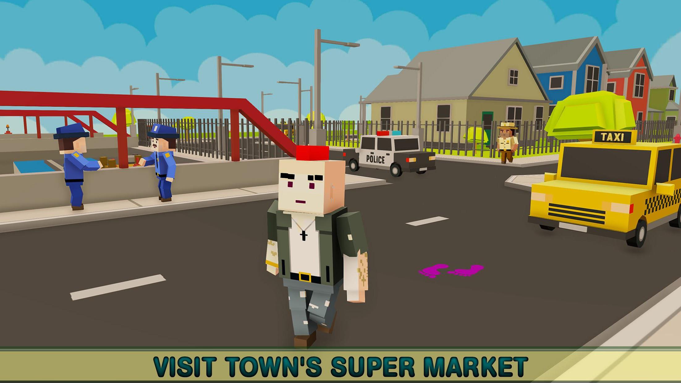 Virtual Life In A Simple Blocky Town_截图_4