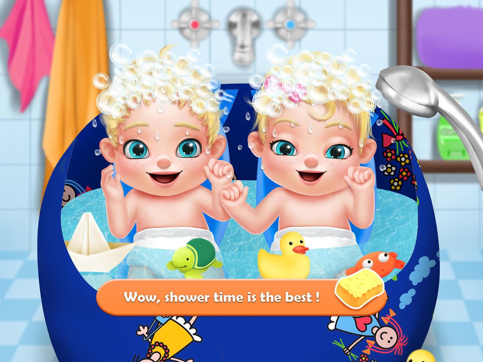 婴儿护理游戏 - 照顾小小双胞胎新生婴儿_截图_4