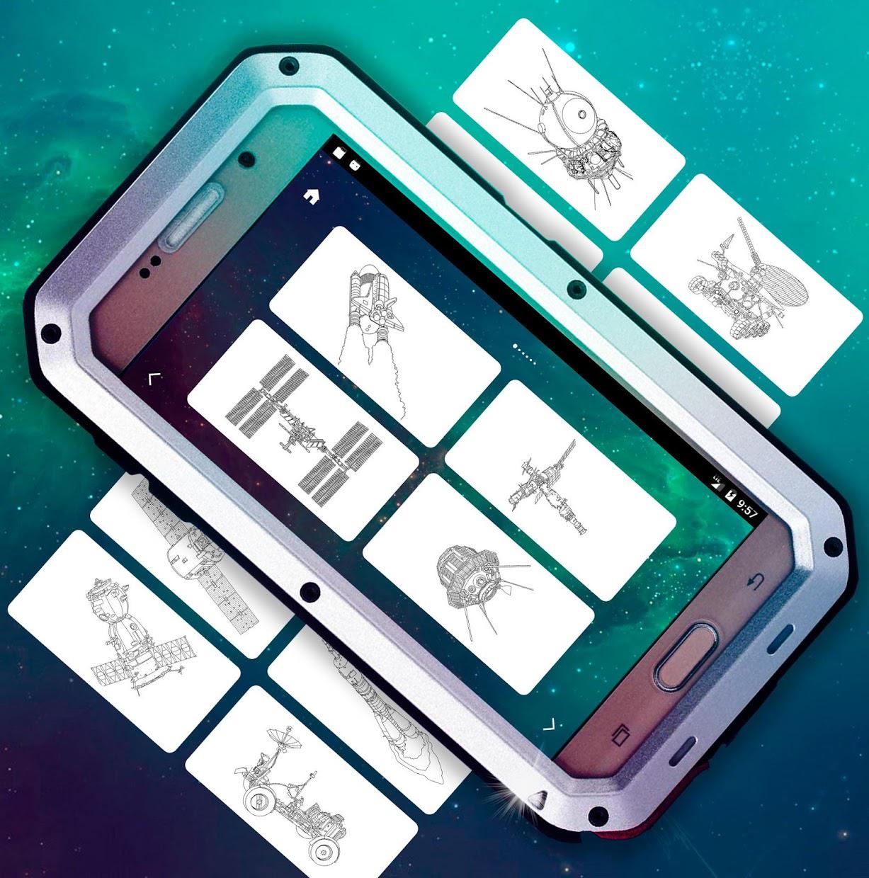 Space Game Coloring Book_游戏简介_图2