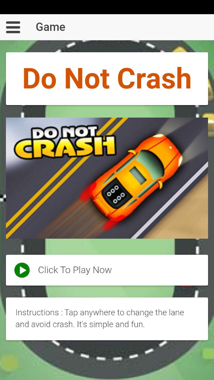 Car Crash Games - Free Do Not Crash Car Racing App