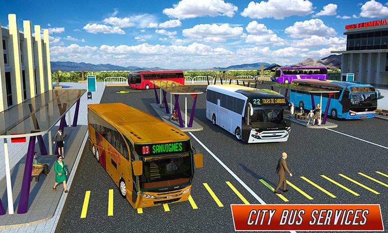 城市公交车模拟器：教练驾驶游戏_截图_4