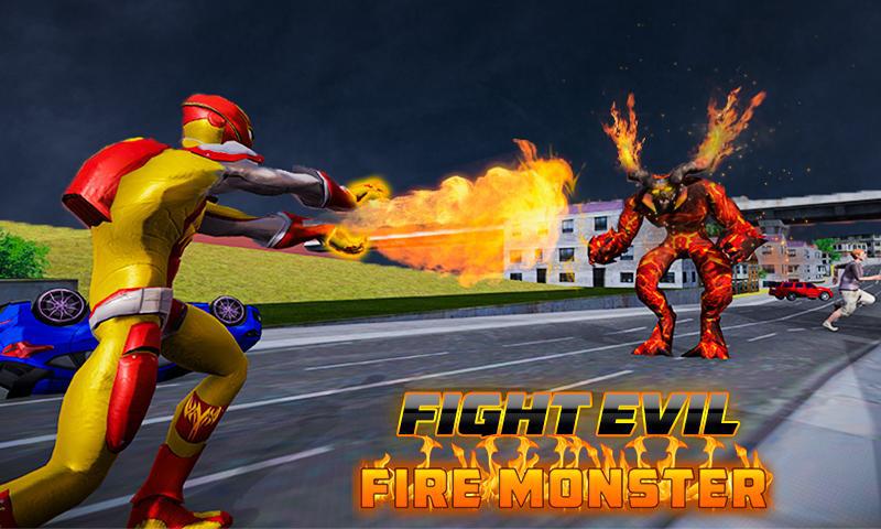 Flame Hero Flying Superhero City Rescue Mission