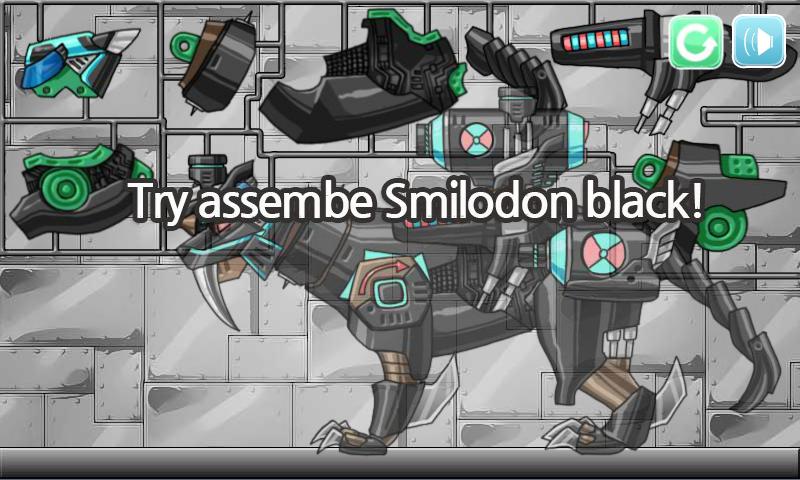 Dino Robot - Smilodon Black