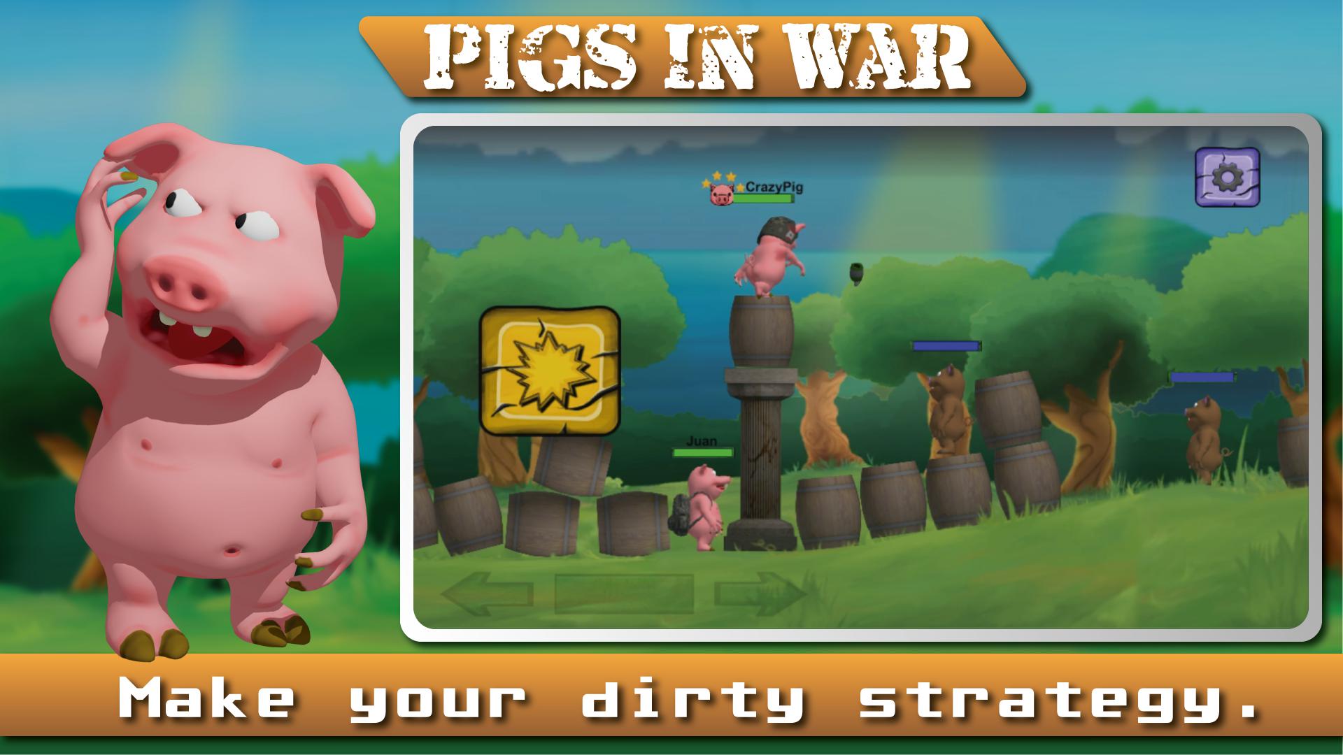 Angry  Pigs In War Strategy offline Games_截图_3