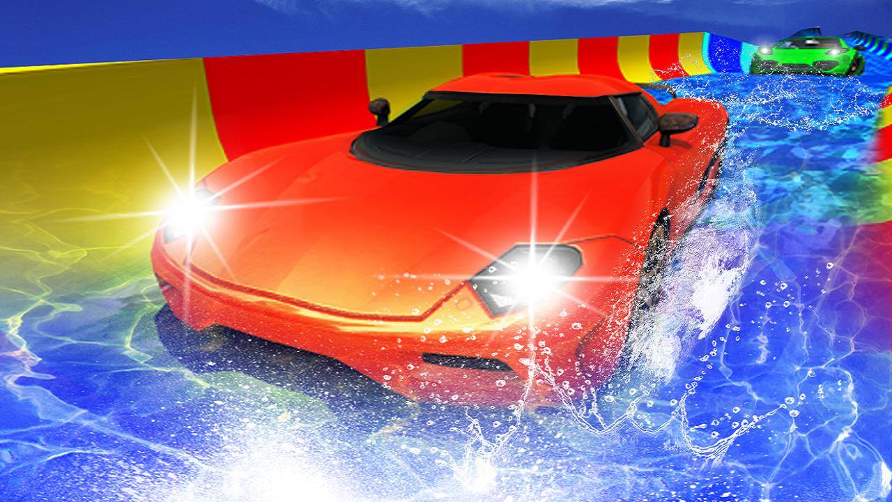 Water Slide Car Racing adventure 2019_截图_3