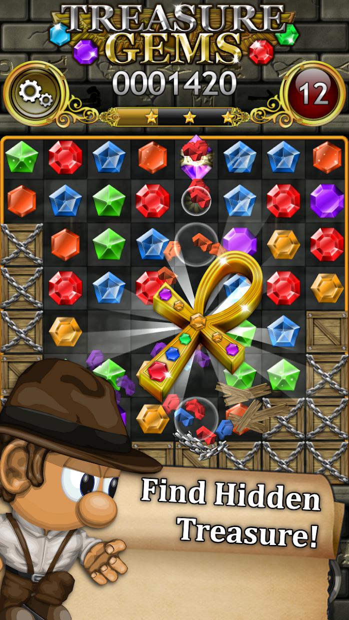 Treasure Gems - Match 3 Jewel Quest_截图_3