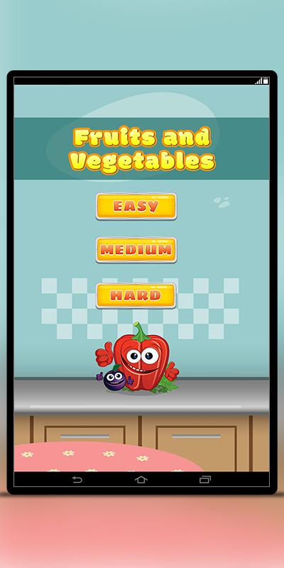 水果和蔬菜：给孩子、男孩和女孩的配对记忆游戏_截图_4