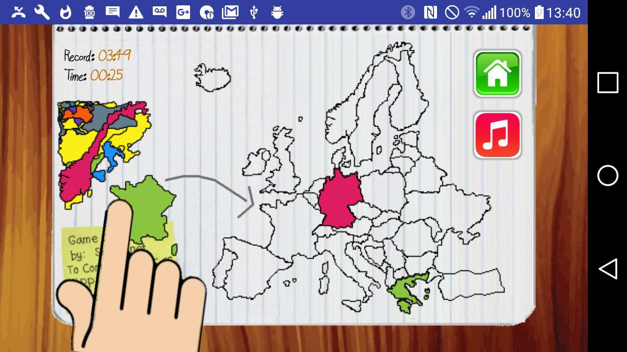 Europe Map Puzzle Drag & Drop_截图_2
