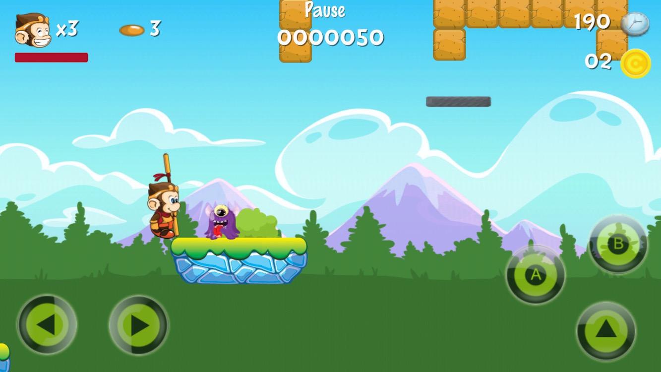 Super Monkey Rush World Runner Mobil Platform Game_截图_4