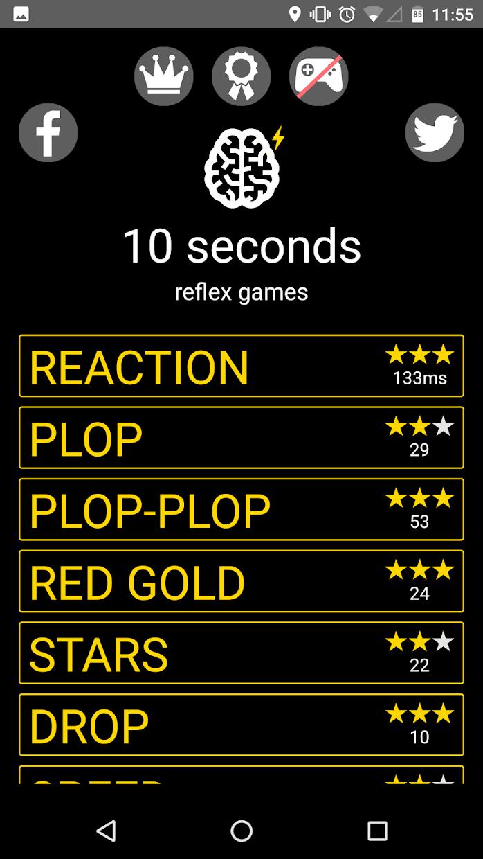 10 seconds: reflex games