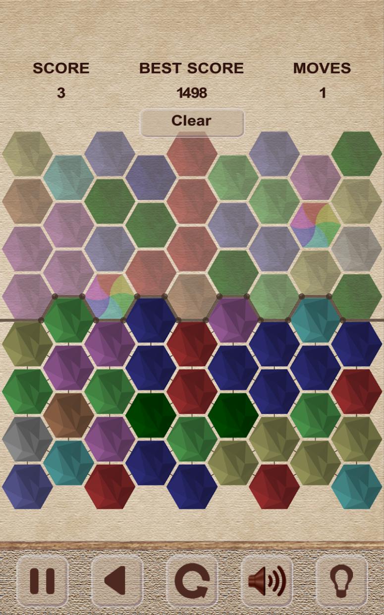 Bubbles Hexagon Puzzle
