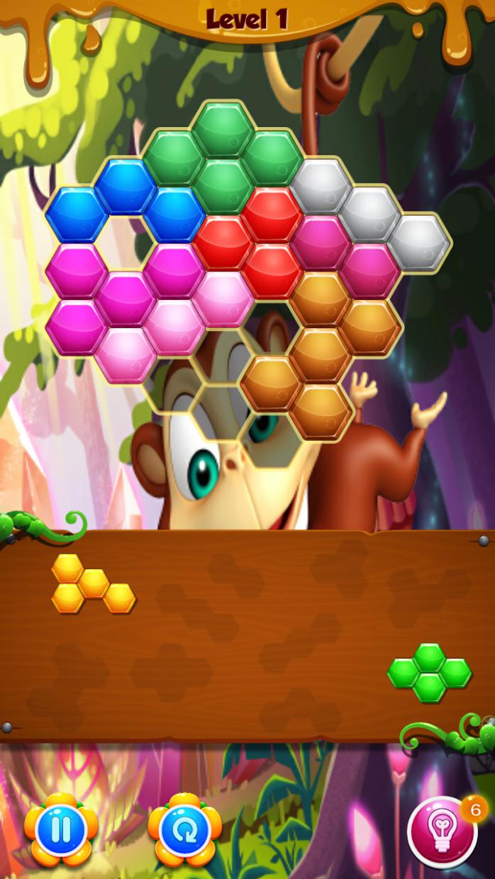 Monkey Hexa Puzzle Game_截图_3
