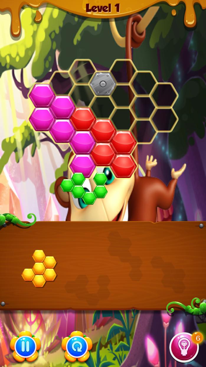 Monkey Hexa Puzzle Game_截图_4