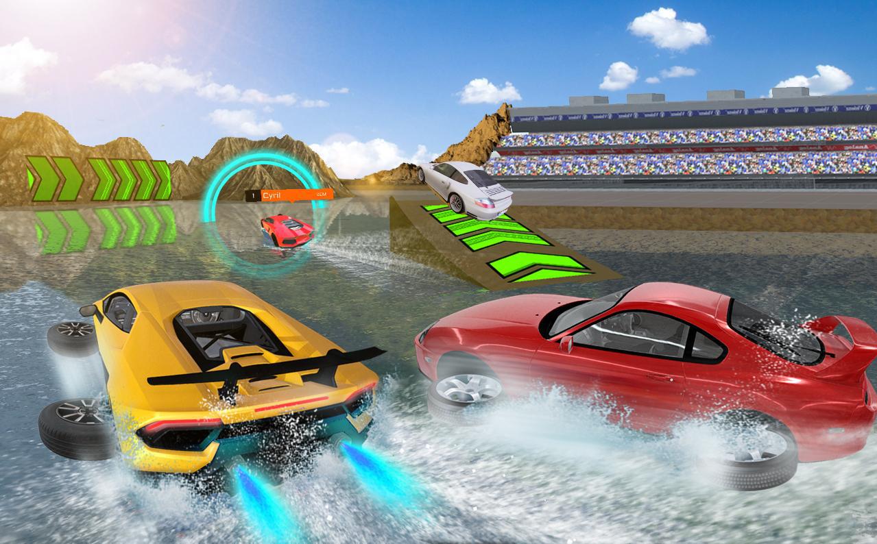 水 汽车 冲浪者 赛跑 公园： 3D 汽车 特技 游戏