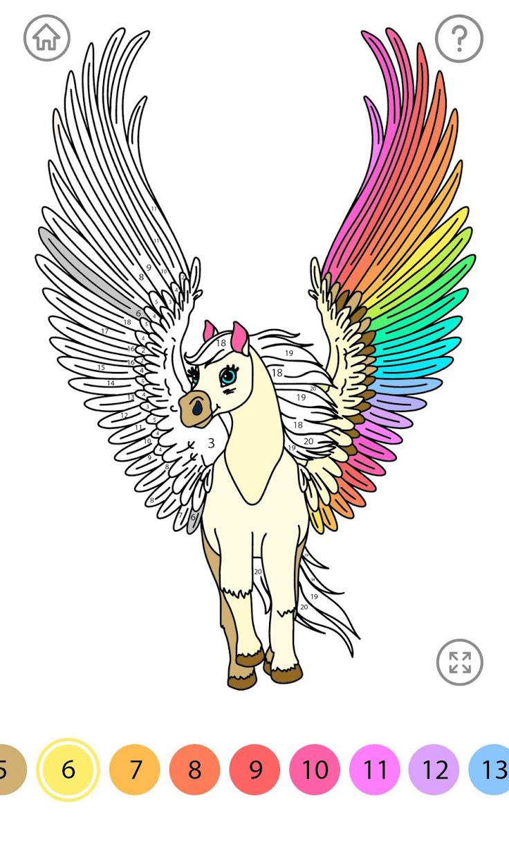 Unicorn Color by Number – Unicorn Coloring Book_截图_2