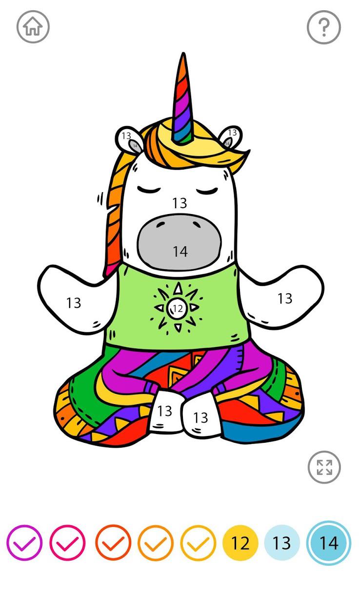 Unicorn Color by Number – Unicorn Coloring Book_截图_5