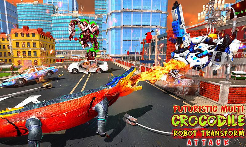 Futuristic Multi Crocodile Robot Transform Attack_截图_3