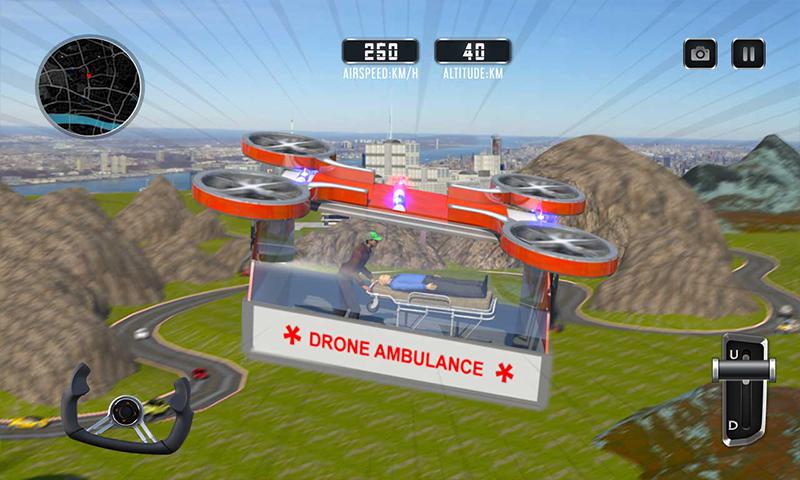 无人机救护车模拟器游戏 Drone Ambulance 3D_截图_4
