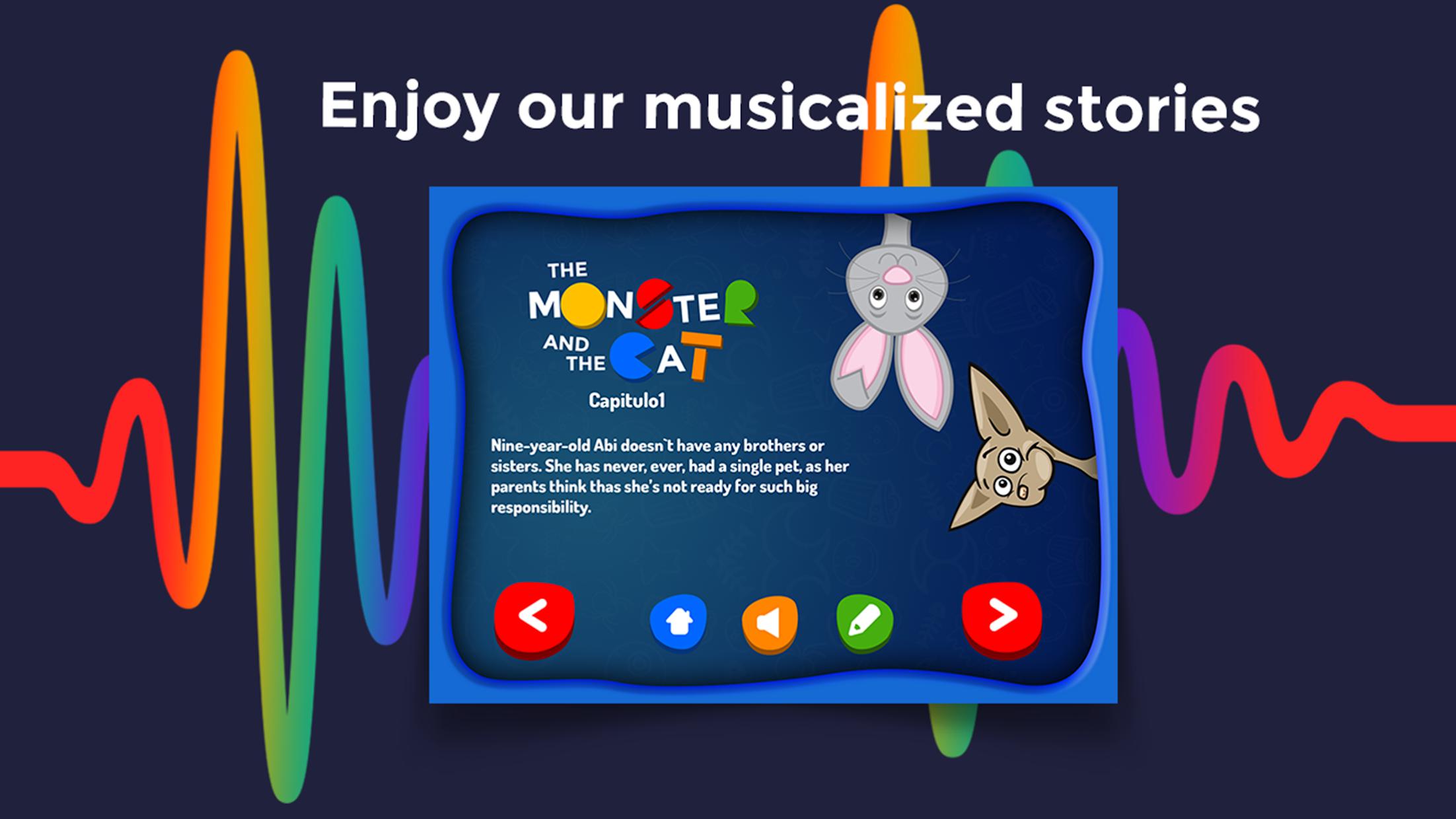Monster and the Cat - Interactive story for kids_截图_5