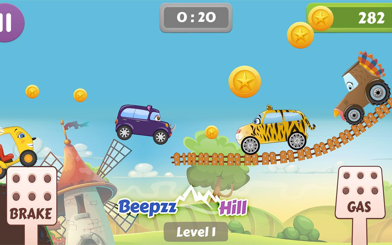 Beepzz 爬坡赛 - 赛车游戏的儿童_截图_4