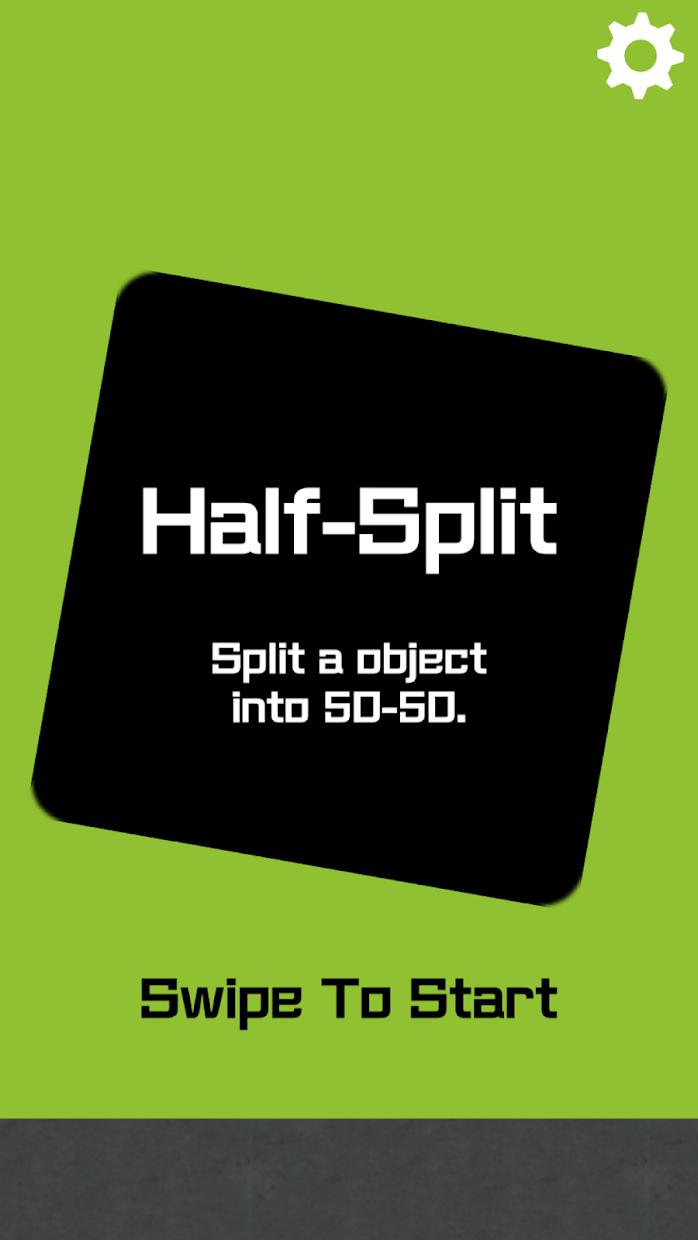 swipe to split a falling object into 50-50 rhythmically!