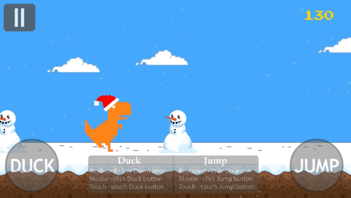 T-rex runner - Christmas Games Google chrome Color_游戏简介_图2